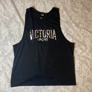 VS Sport Metallic Logo Open Back Workout Tank Top